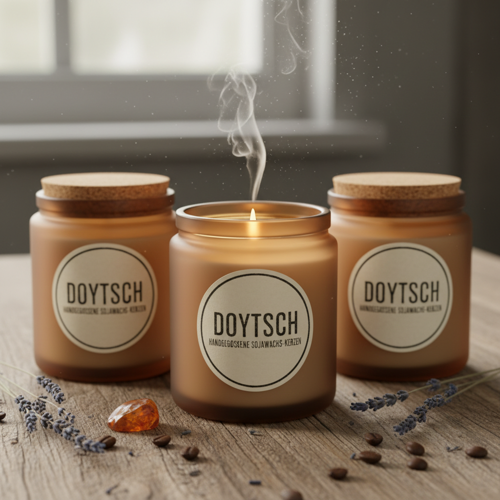 Minimalistische Duftkerze in Glas